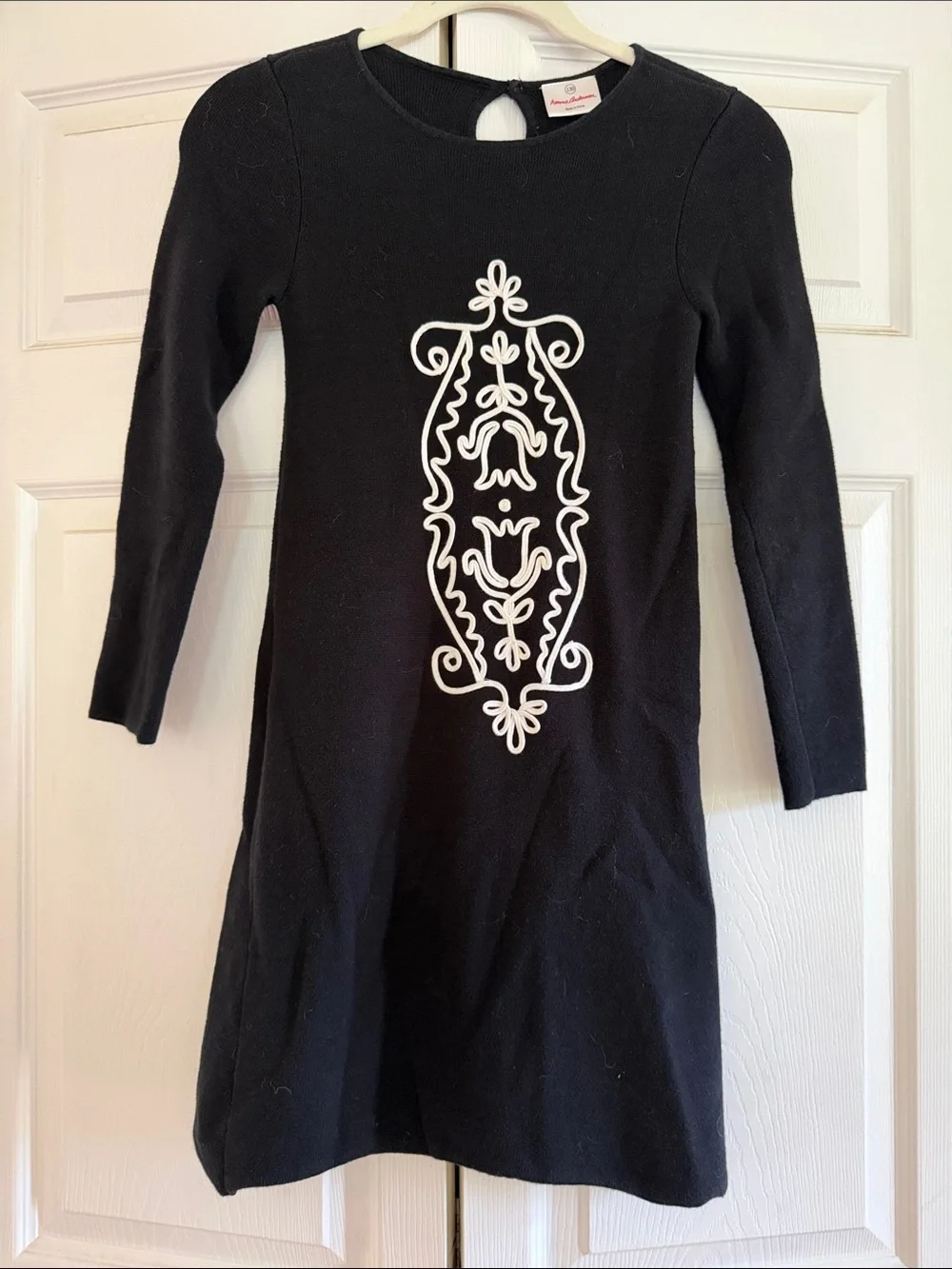 Hanna Anderson Black and White Milano sweater dress